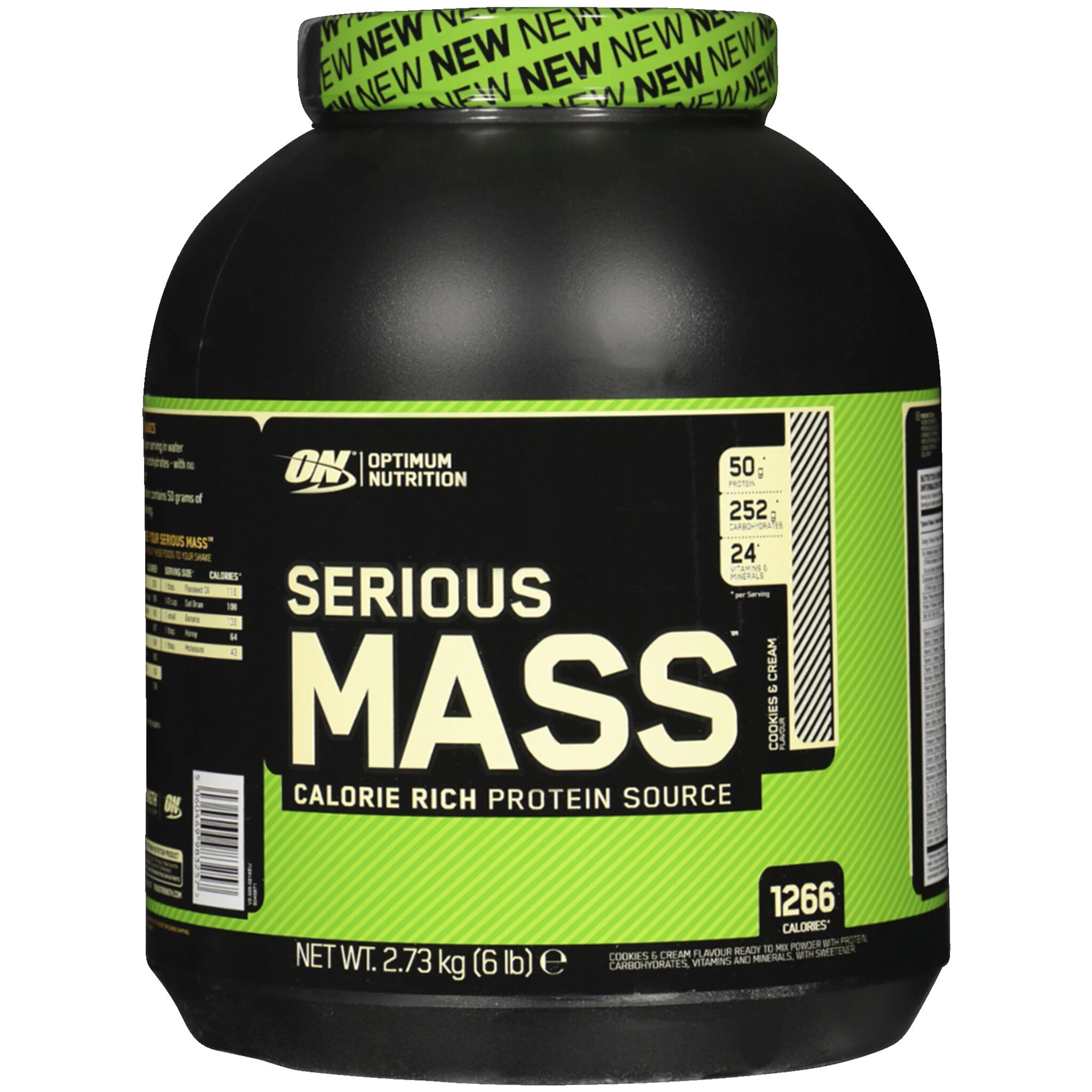 Optimum Nutrition Serious Mass 2727 g, proteinpulver 2727g Cookies & Cream