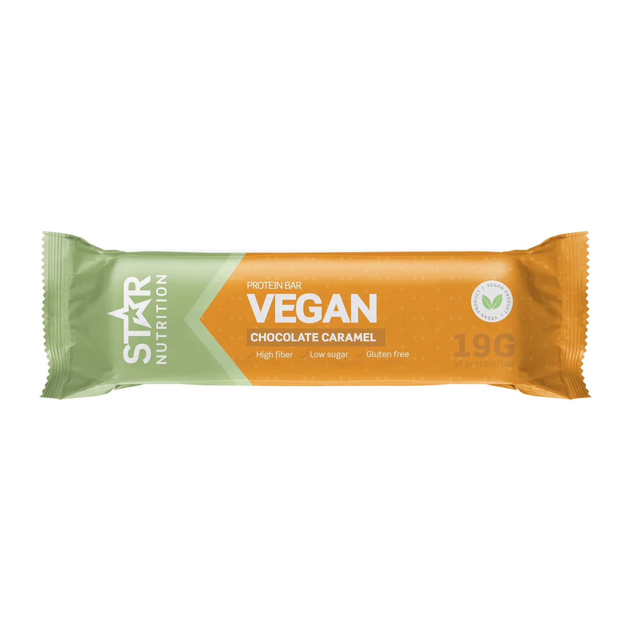 Star Nutrition Vegan Protein Bar, 55 G, Caramel Chocolate, proteinbar 55chocolate STD
