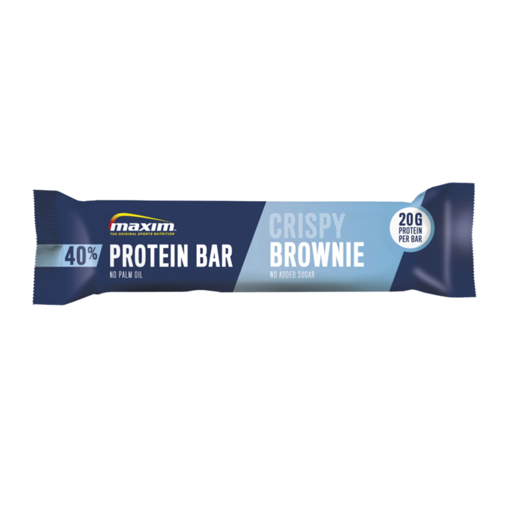 Maxim 40 %, Proteinbar  50g Crispy Brownie
