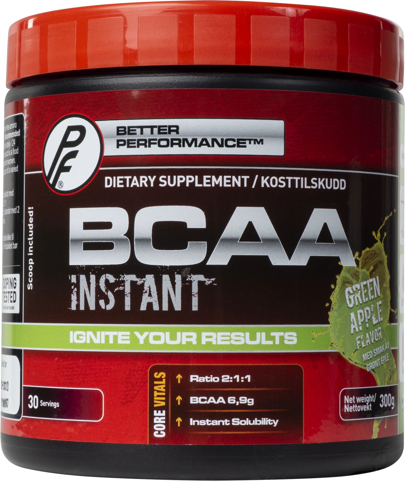 Proteinfabrikken PF Bcaa 2:1:1 GREEN APPLE 300g GREEN APPLE