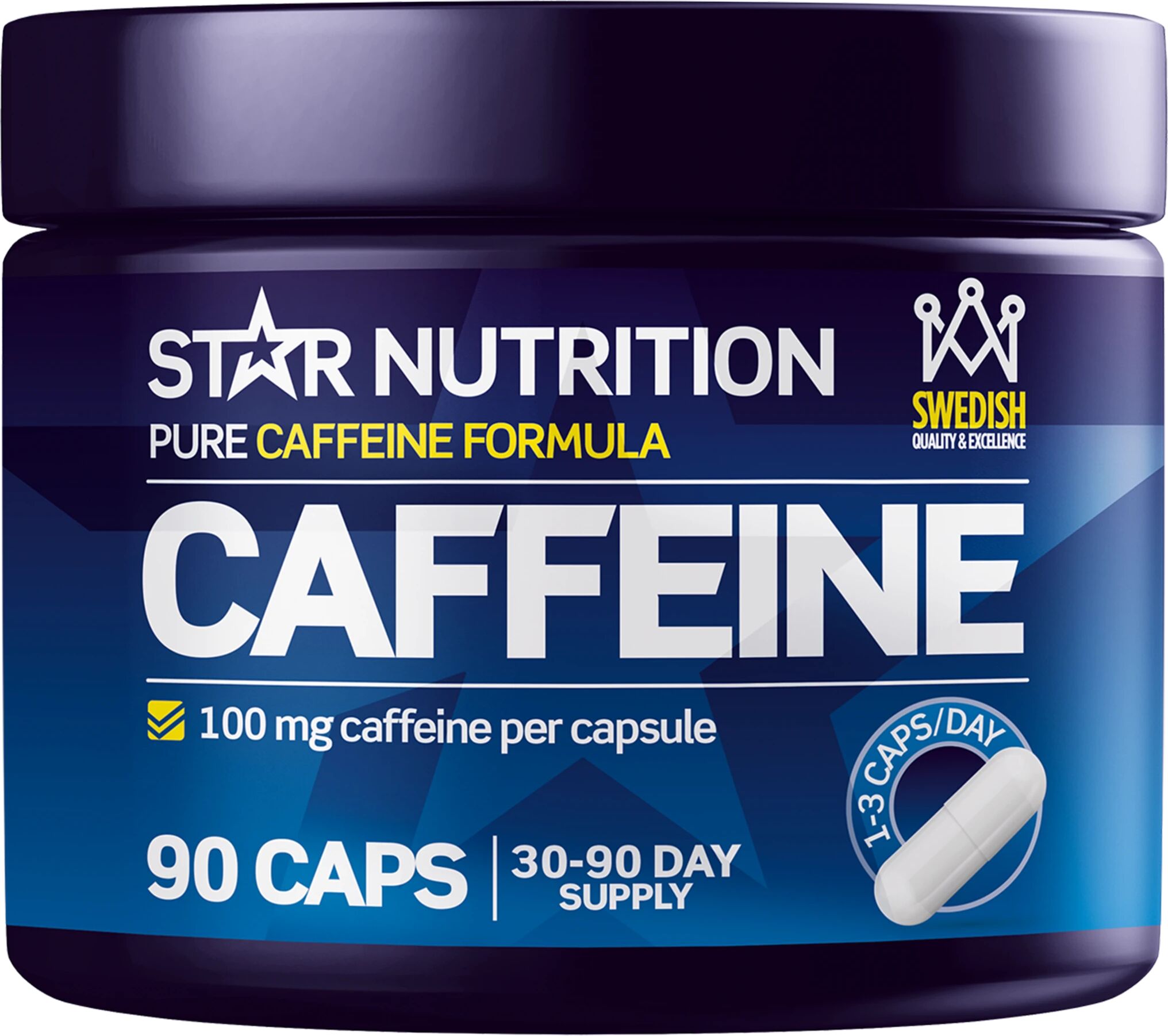 Star Nutrition - Caffeine 100 Mg, 90 Caps, kosttilskudd 90caps STD