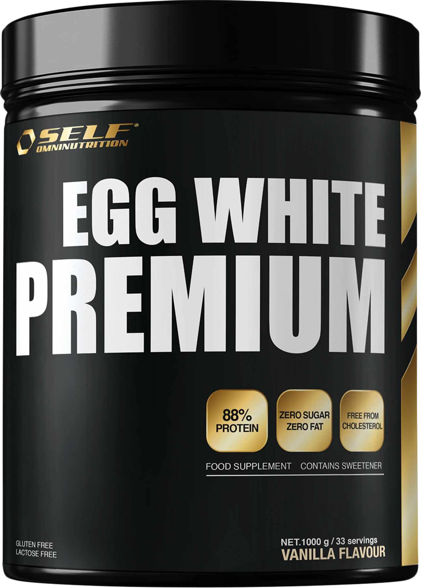 SELF Omninutrition Egg White Premium, proteintilskudd 1000g Vanilla