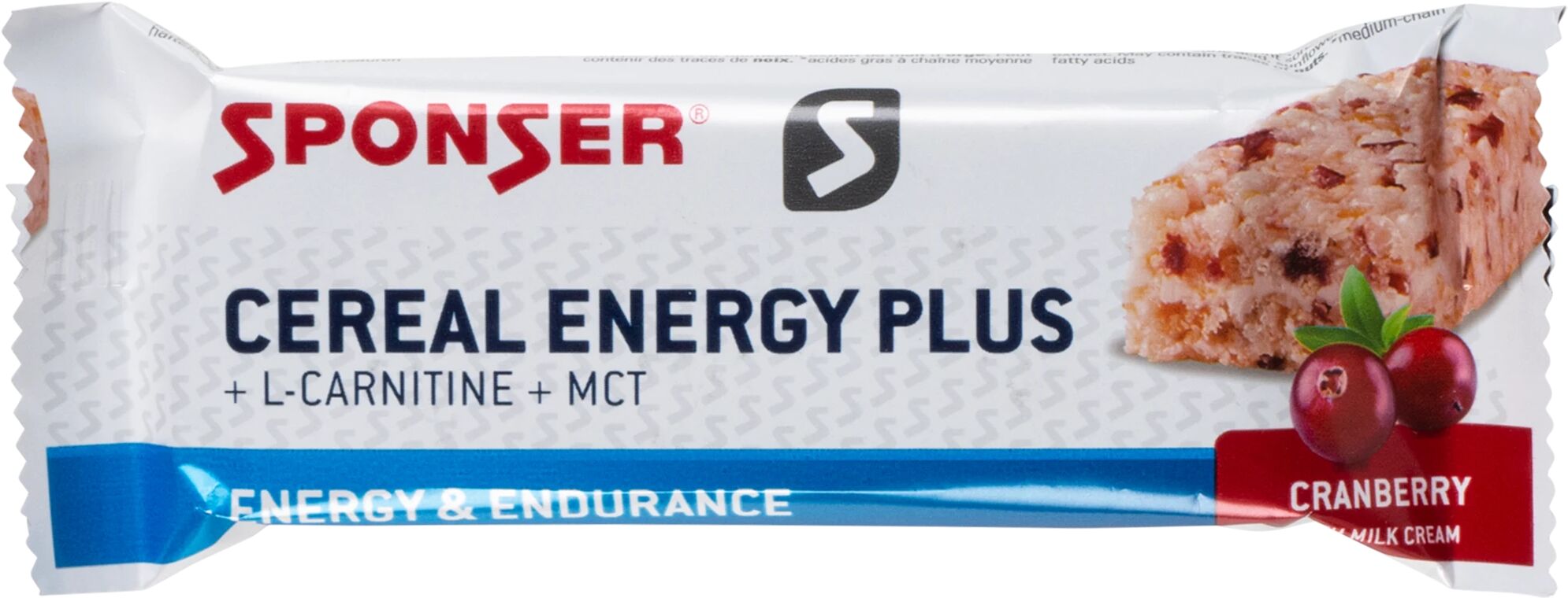 Sponser Cereal Energy Plus, bar STD Cranberry