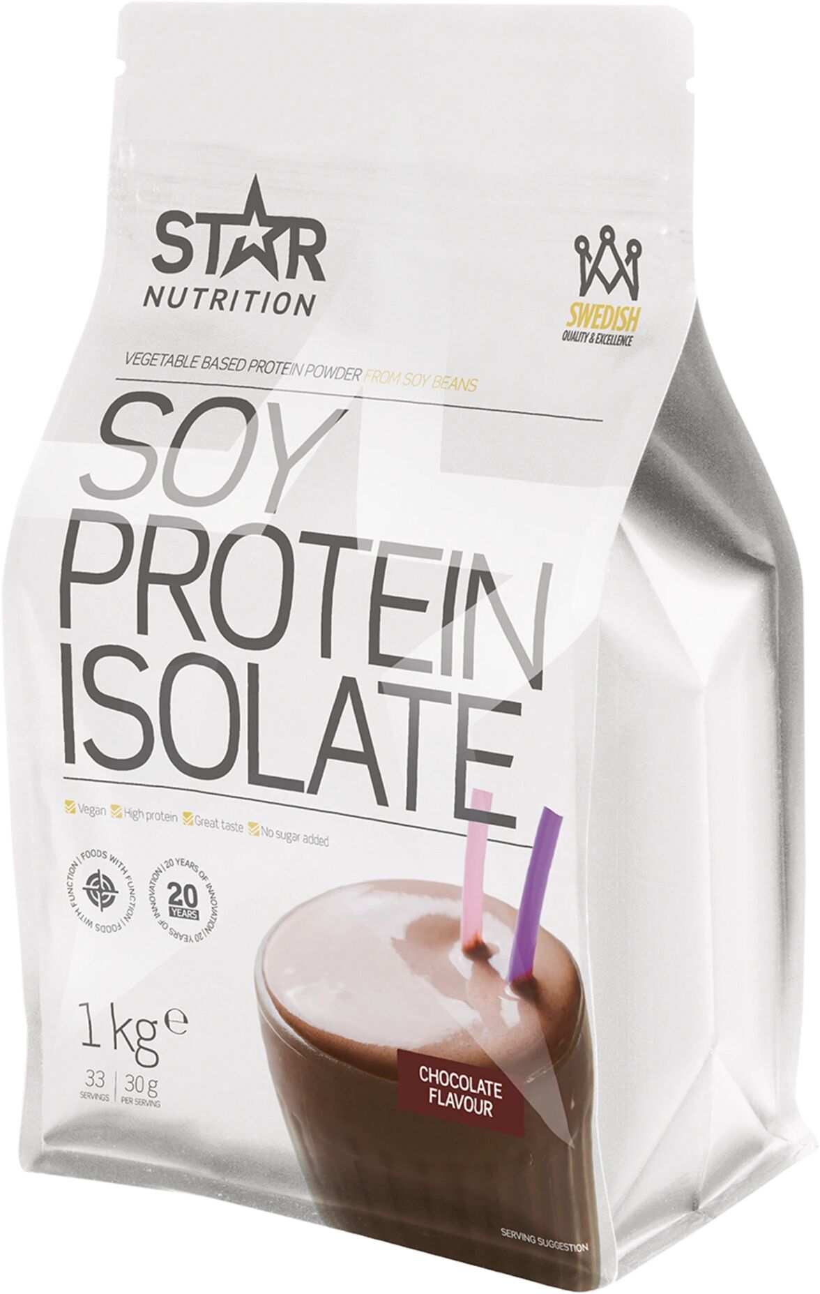 Star Nutrition Soy Protein Isolate 1 kg, proteinpulver 1000g CHOCOLATE