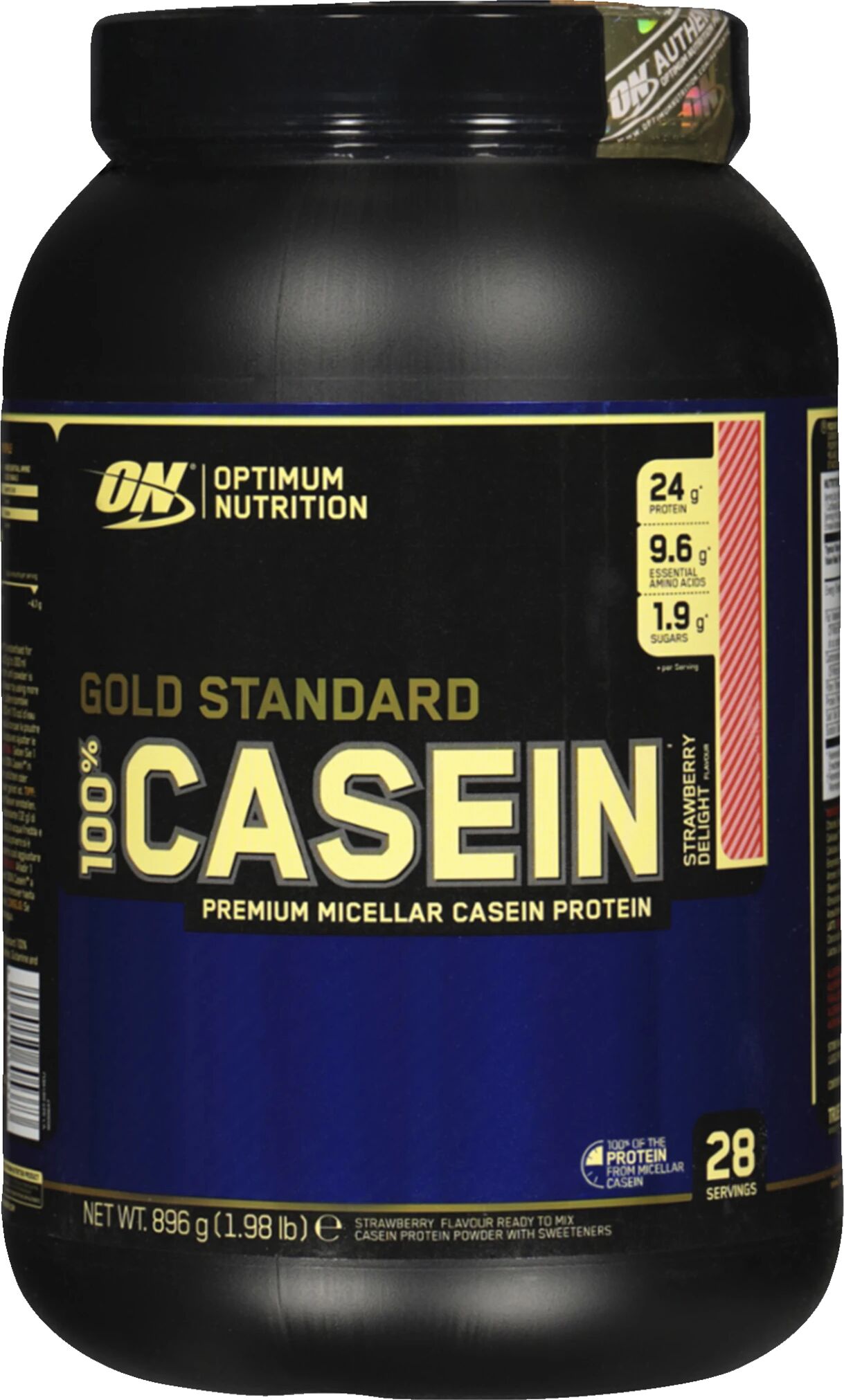 Optimum Nutrition 100 % Gold Standard Casein 908 g, proteinpulver 908g STRAWBERRY