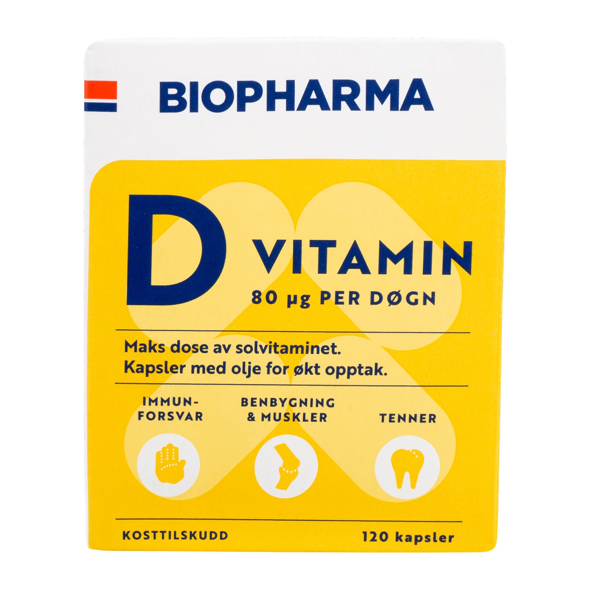 Biopharma Vitamin D (120stk), vitamin D STD STD