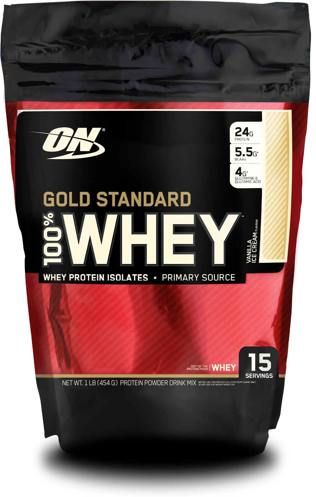 Optimum Nutrition 100 % Whey Gold Standard 450 g, proteinpulver 450g Vanilla