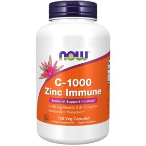 Фото - Вітаміни й мінерали Now C-1000 Zinc Immune   FOODS (180 kaps.)