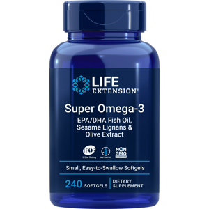 Фото - Вітаміни й мінерали Life Extension Super Omega-3 EPA/DHA z Lignanami Sezamowymi i Ekstraktem z Oliwek 240 kap 