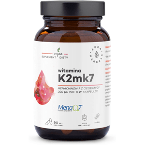 Фото - Вітаміни й мінерали Kaps Optik Aura Herbals Witamina K2MK7 MenaQ7® 200 μg 90 kapsułek 