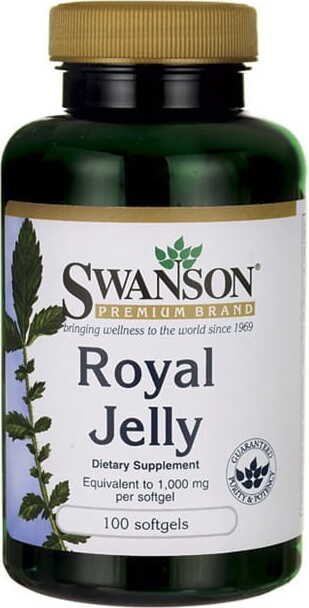 SWANSON HEALTH PRODUCTS Mleczko pszczele 1000mg Royal Jelly 100 kapsułek SWANSON