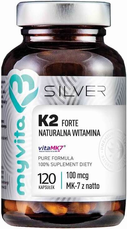 PRONESS MYVITA PRONESS Witamina K2 Forte VitaMK-7 100mcg 120 kapsułek MyVita Silver Pure