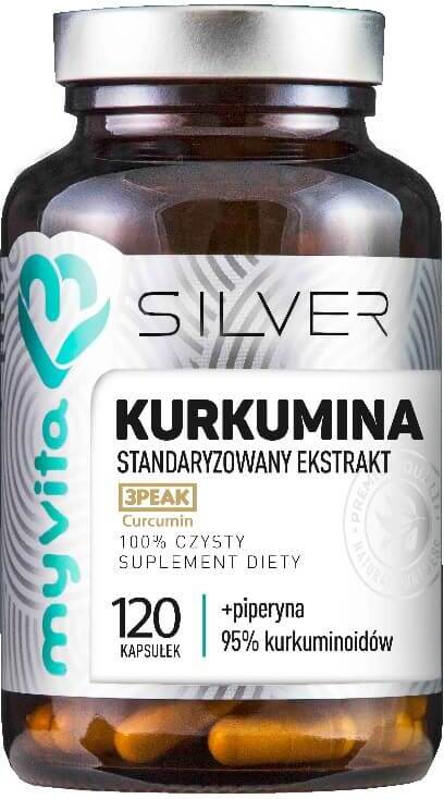 PRONESS MYVITA PRONESS Kurkumina standaryzowany ekstrakt + piperyna 120 kapsułek MyVita Silver Pure