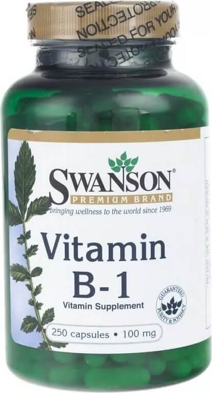 SWANSON HEALTH PRODUCTS Witamina B-1 Tiamina Vitamin B-1 100mg 250 kapsułek SWANSON