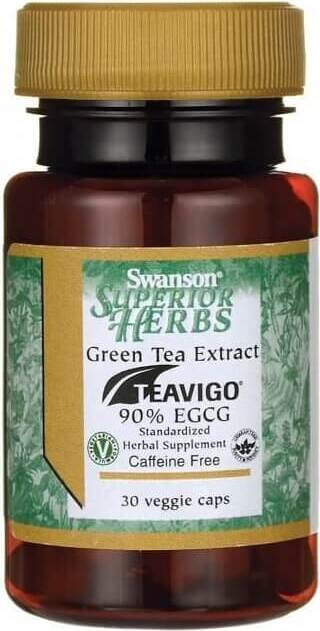 SWANSON HEALTH PRODUCTS Ekstrakt z zielonej herbaty Green Tea Extract TeaVigo 30 kapsułek SWANSON