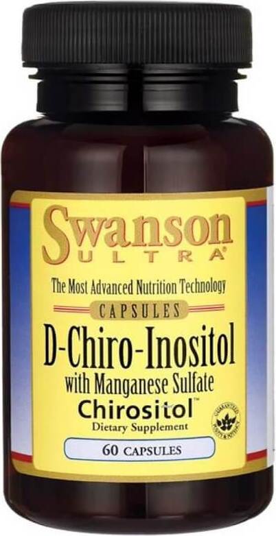 SWANSON HEALTH PRODUCTS D-Chiro-Inozytol z manganem Chirositol 60 kapsułek SWANSON