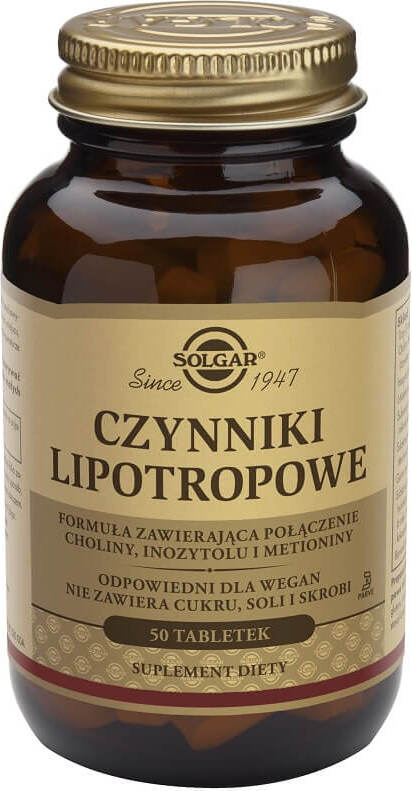 SOLGAR POLSKA SP. Z O. O. Czynniki lipotropowe 50 tabletek Solgar