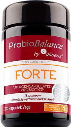 ALINESS MEDICALINE ProbioBalance Forte Mikrokapsułkowany probiotyk 13 szczepów 60 mld bakterii 30 kapsułek Aliness