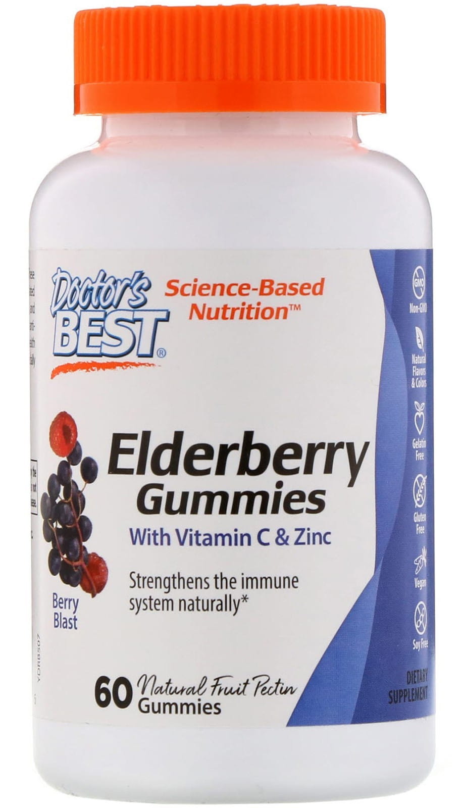 Doctor's Best Czarny Bez Elderberry Gummies 60 żelek Doctor's Best