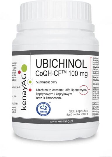 KENAY Ubichinol COQHCF 100 mg 300 kapsułek KENAY