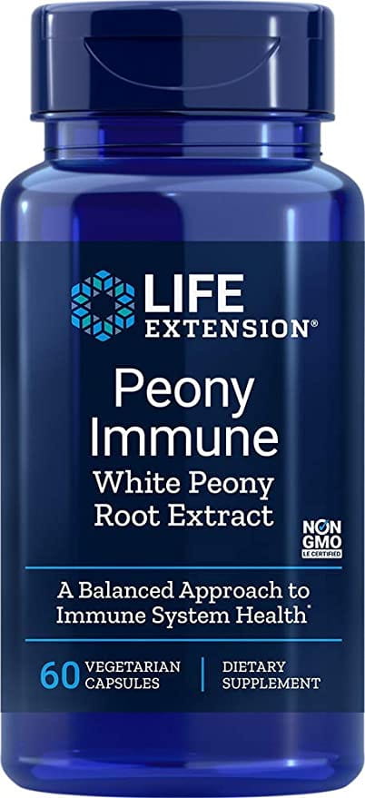 Life Extension Peony Immune Ekstrakt z Białej Piwonii 60 kapsu