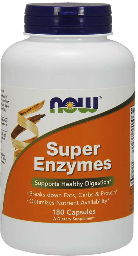 NOW FOODS Super Enzymes Enzymy trawienne 180 kapsułek NOW FOODS