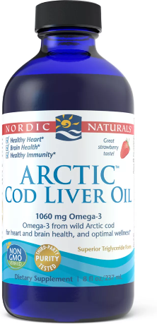 Nordic Naturals Arctic Cod Liver Oil Strawberry 237 ml Nordic Naturals