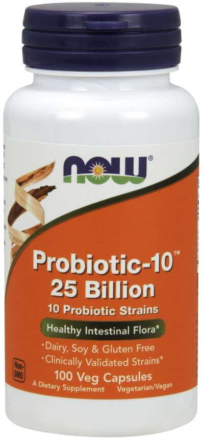 NOW FOODS Probiotic10™ 25 Bilion 100 kapsu