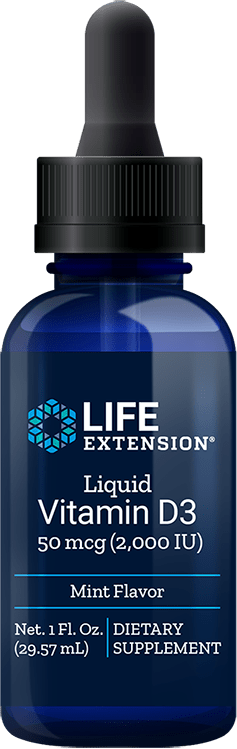 Life Extension Witamina D3 2000 IU miętowa 29,57 ml Life Extension