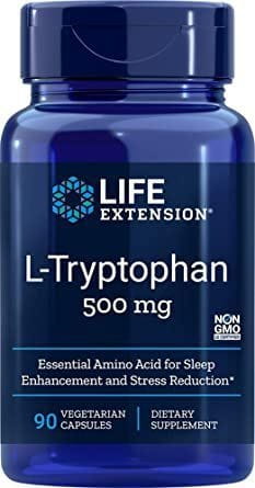 Life Extension LTryptofan 500 mg 90 kapsułek Life Extension