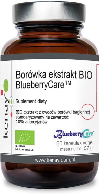 KENAY EKO Borówka ekstrakt BIO BlueberryCare™ 60 kapsułek KENAY