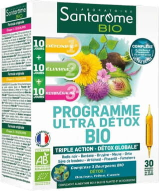 SANTAROME FORMUŁA WSPOMAGAJĄCA DETOX BIO W AMPUŁKACH (30 x 10 ml) 300 ml - SANTAROME