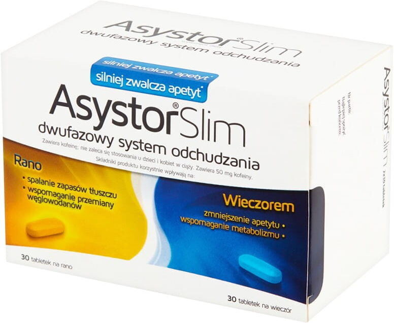 Aflofarm Asystor Slim rano 30 tabletek + wieczór 30 tabletek