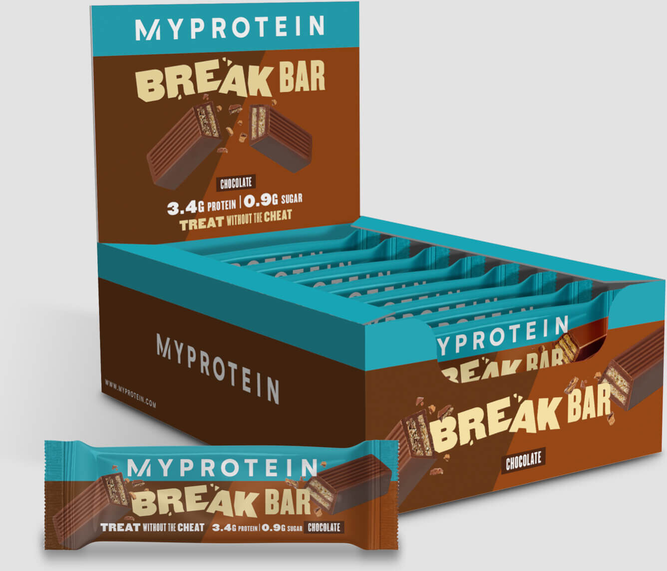 Myprotein Baton Protein Break - 16 x 21.5g - Czekolada