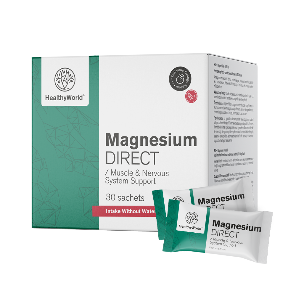 Zdjęcia - Witaminy i składniki mineralne HealthyWorld® Magnez DIRECT 400 mg, 30 saszetek