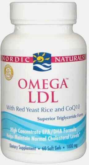 NORDIC NATURALS OMEGA LDL WITH RED YEAST RICE & CoQ10 60 CAPSULAS