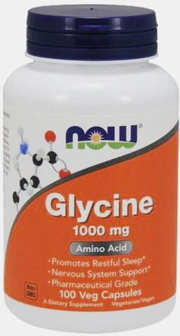 NOW GLYCINE 1000mg 100 CAPSULAS NOW