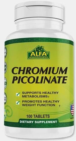 ALFA VITAMINS PICOLINATO DE CROMIO 400mcg 100 COMPRIMIDOS