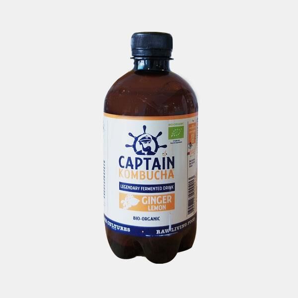 CAPTAIN KOMBUCHA BIO BEB CHA GENGIBRE LIMAO 400ml