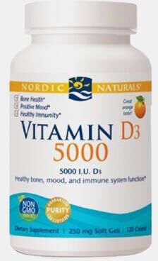 NORDIC NATURALS VITAMIN D3 5000IU 120 CAPSULAS NORDIC