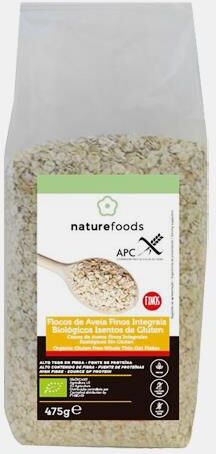 NATUREFOODS FLOCOS AVEIA GROSSOS INTEGRAIS BIO S/ GLUTEN 475g