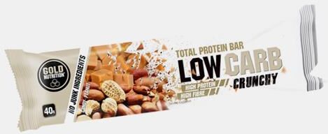 GOLD NUTRITION PROTEIN BAR LOW CARB CRUNCHY CANDY PEANUT 40g