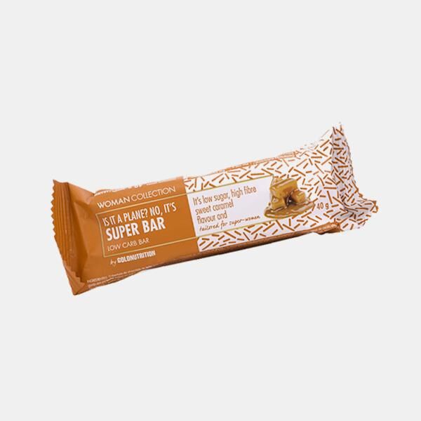 GOLD NUTRITION SUPER BAR LOW CARB CARAMELO 40g - WOMAN COLLECTION