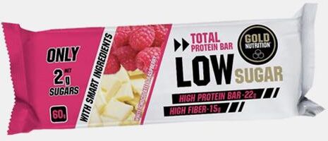 GOLD NUTRITION PROTEIN BAR LOW SUGAR WHITE CHOC & RASPBERRY 60g