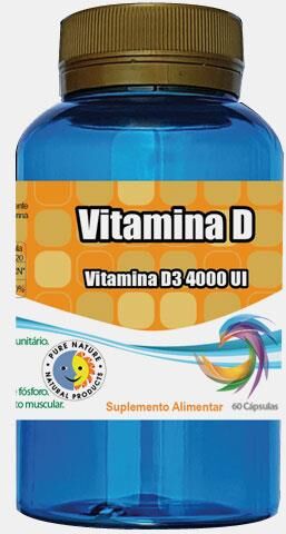 Pure VITAMINA D3 4000ui 60 CAPSULAS