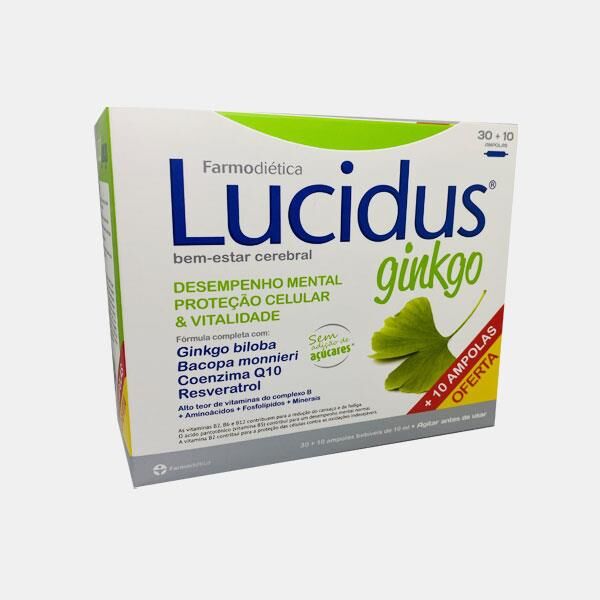 FARMODIÉTICA® LUCIDUS GINKGO 30 AMPOLAS + 10 AMPOLAS GRATIS