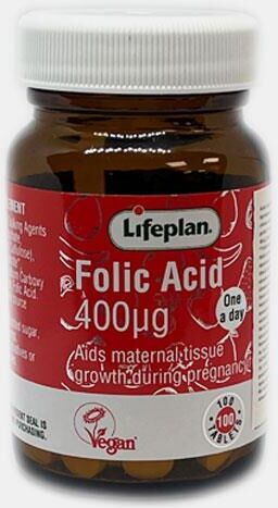 LIFEPLAN ACIDO FOLICO 400ug 100 COMPRIMIDOS