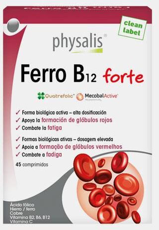 PHYSALIS FERRO B12 FORTE 45 COMPRIMIDOS