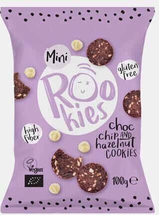 ROOKIE COOKIE ROOKIES MINI BOLACHAS PEPITAS CHOCO E AVELAS 100g