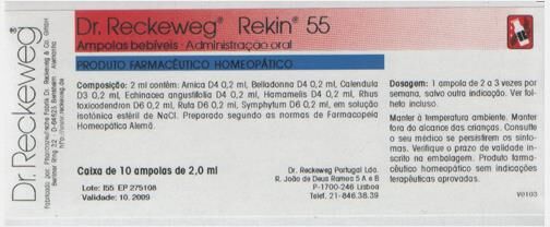 DR. RECKEWEG REKIN 55 10 AMPOLAS